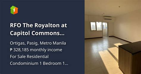 rfo condo in pasig|The Royalton at Capitol Commons .